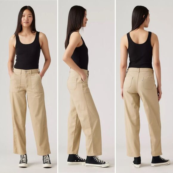 Levi’s Women’s Utility Pants in Tan Size 30 - Picture 1 of 7